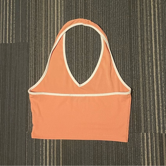 Orange Halter Crop Top - Picture 2 of 2